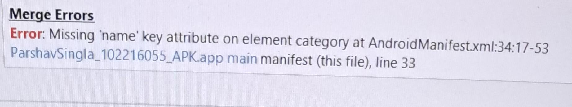  please help me what should I add. Merge Errors Error: Missing