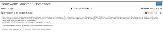  In this problem, we consider replacing an existing electrical water heater