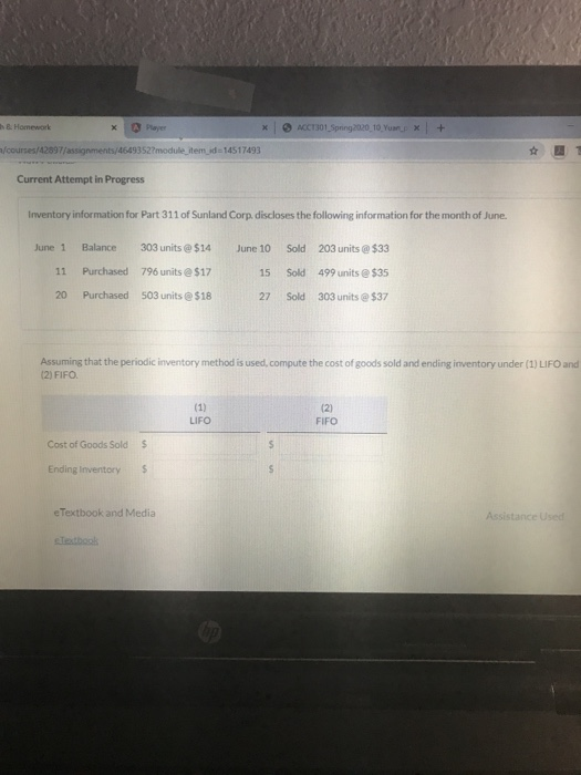  Homework X Player * ACC7301 Spring 2020 10 Yarp x +