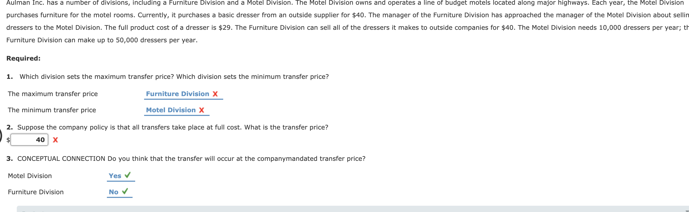 QUESTION 1: QUESTION 2: QUESTION 3: Aulman Inc. has a number of