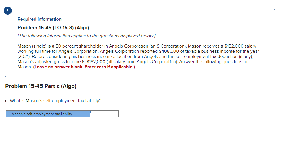 Mason (single) is a 50 percent shareholder in Angels Corporation (an S