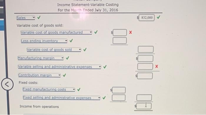 the end of the first month of operations, Holton Company prepared the