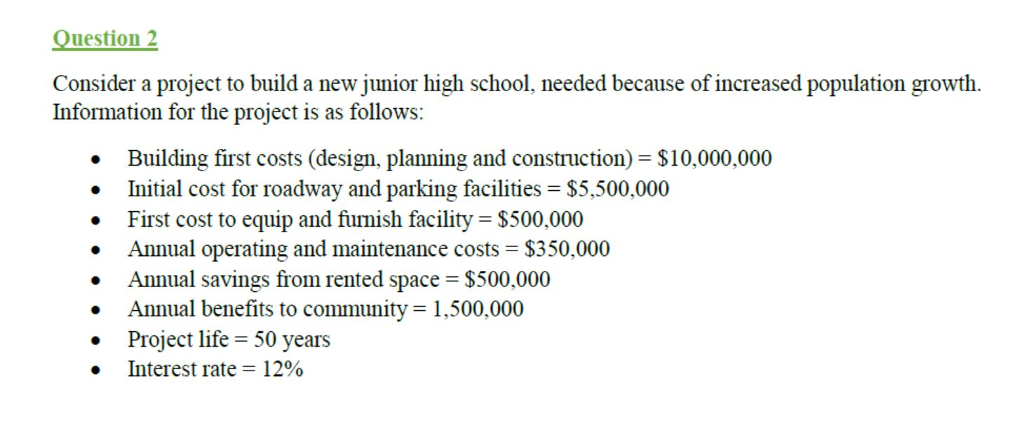 Develop an Excel spread sheet for the following problem. Calculate the Present