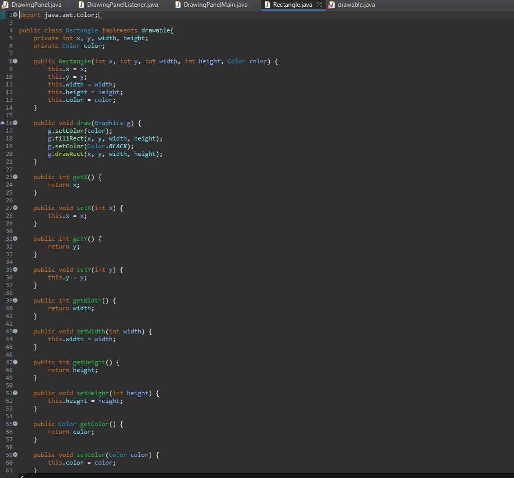 move the rectangles around. ALL CODE IN JAVA An example of the
