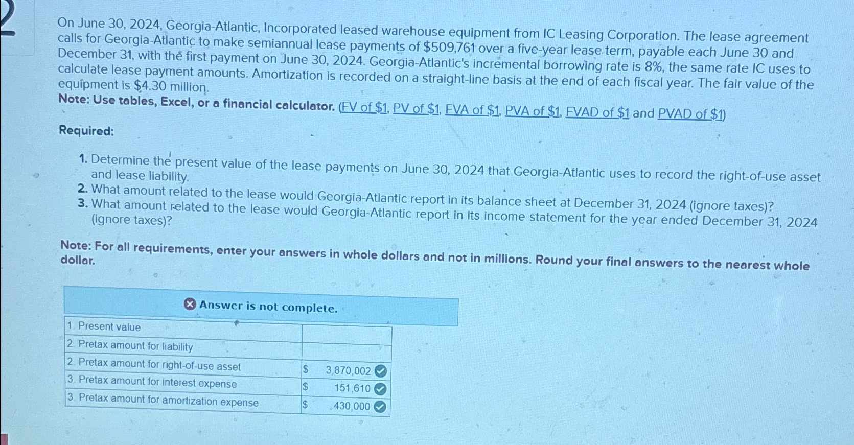  On June 30,2024, Georgia-Atlantic, Incorporated leased warehouse equipment from IC Leasing