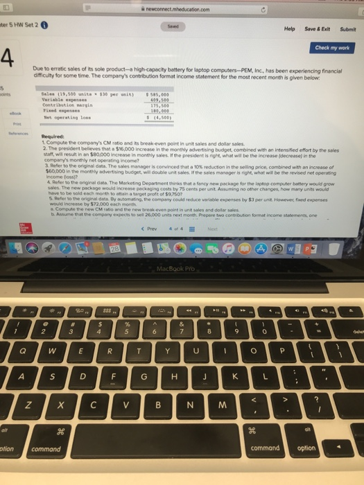  er 5 HW Set 2 Help Save & Exit Submit Check