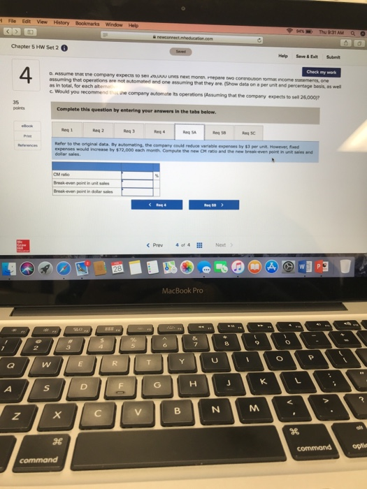 ibation margin Pixed expenses Net operating loes beferencerRequired: 1. Compute the company's