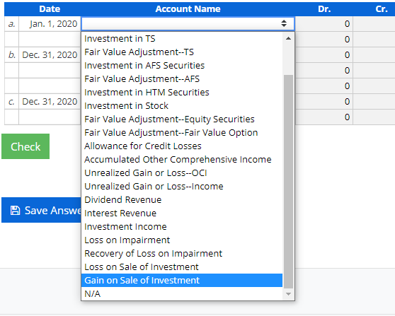 Please show work/ how you calculated each entry! Thanks Dr. Cr. a.