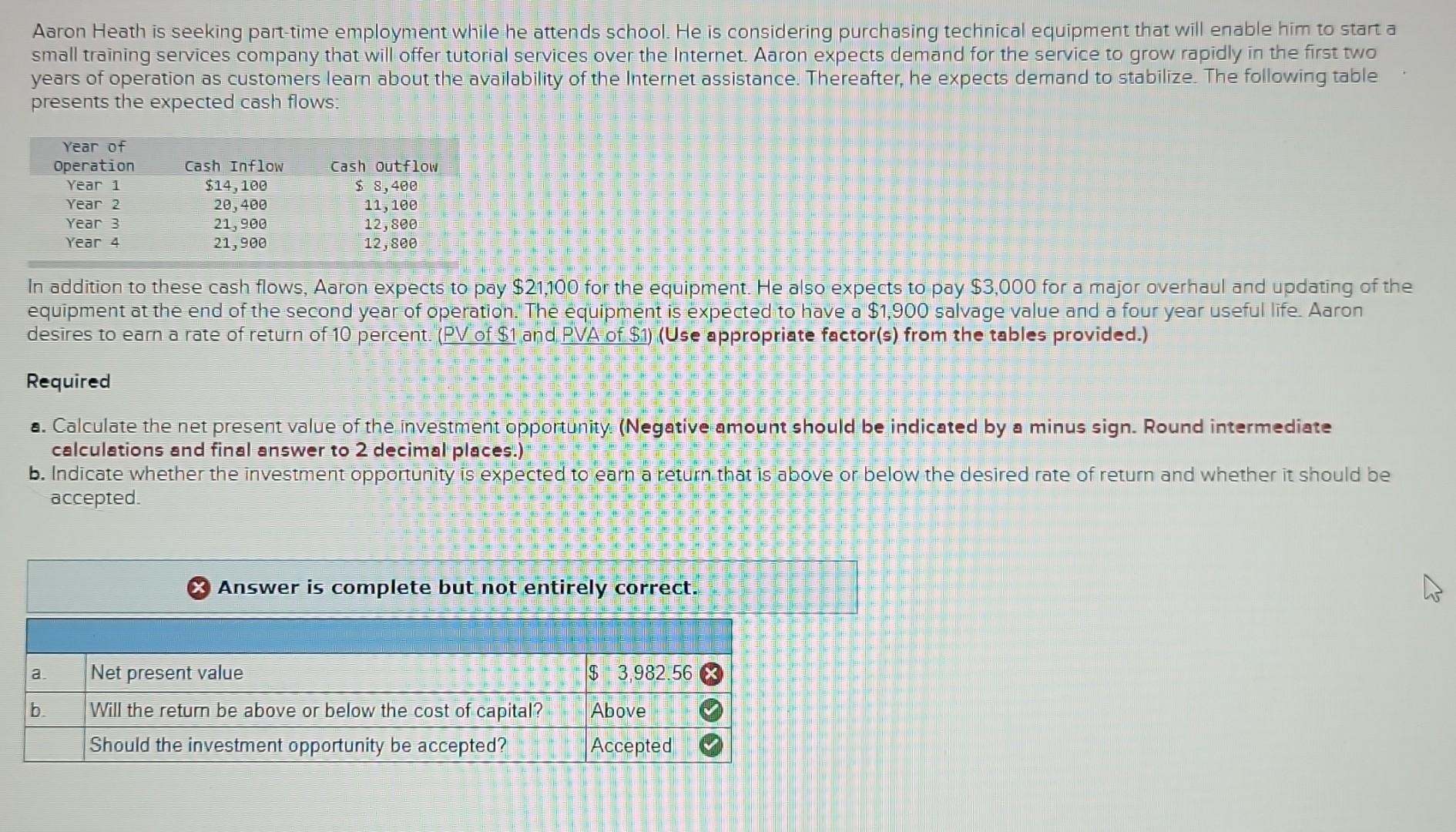 please help I dont understand why it is wrong Aaron Heath is