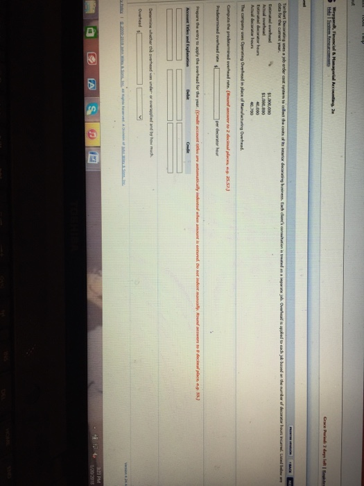  Actual decorator hours