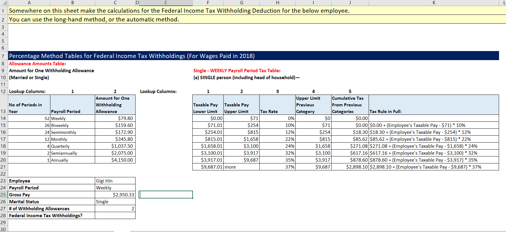 Please show excel formulas used with work shown G 1 Somewhere on