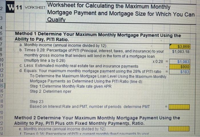 make up the numbers Method 2 Determine Your Maximum Monthly Mortgage Payment