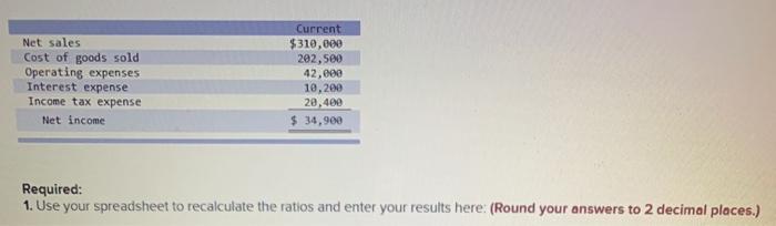 assumptions and then answer the questions that follow. Cash Accounts receivable Inventory
