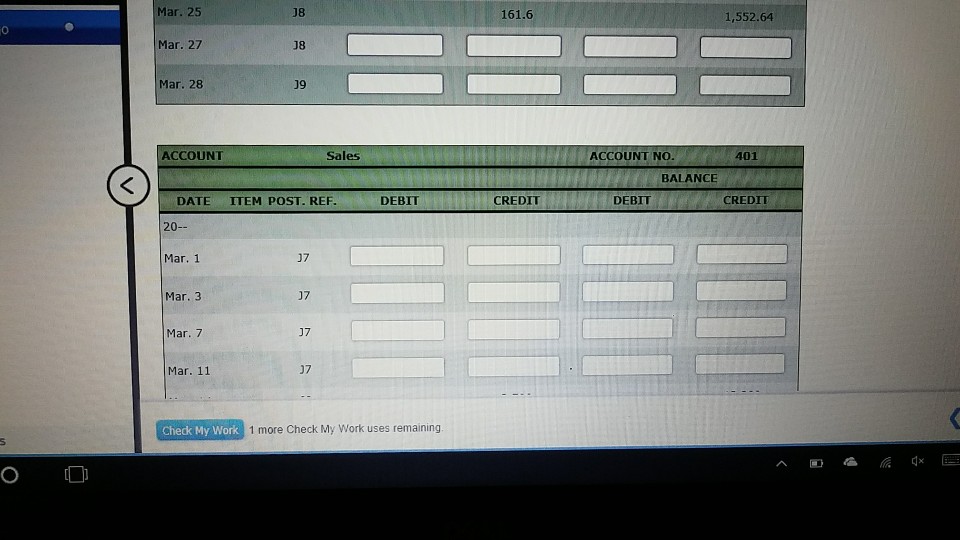 less Credit Memo No. 66. 11 Sale on account No. 33E to