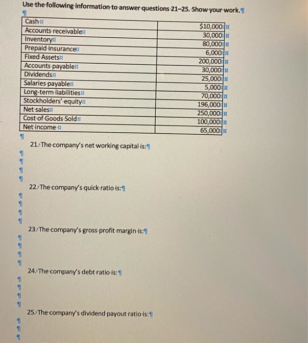 their balances that are used in preparing: financial statements c.- Is normally