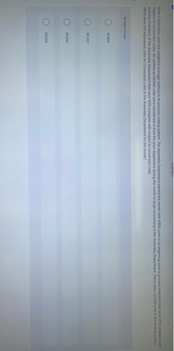 system. The Assembly Department started the month with 4.300 units in its