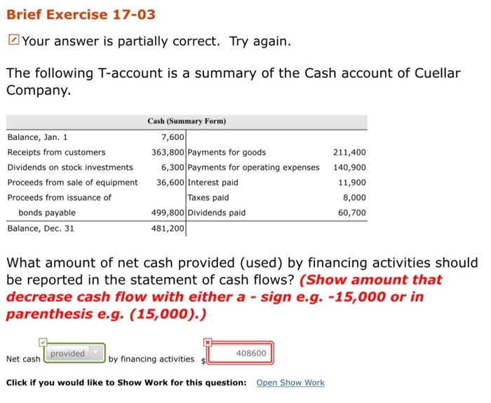  Brief Exercise 17-03 Your answer is partially correct. Try again. The