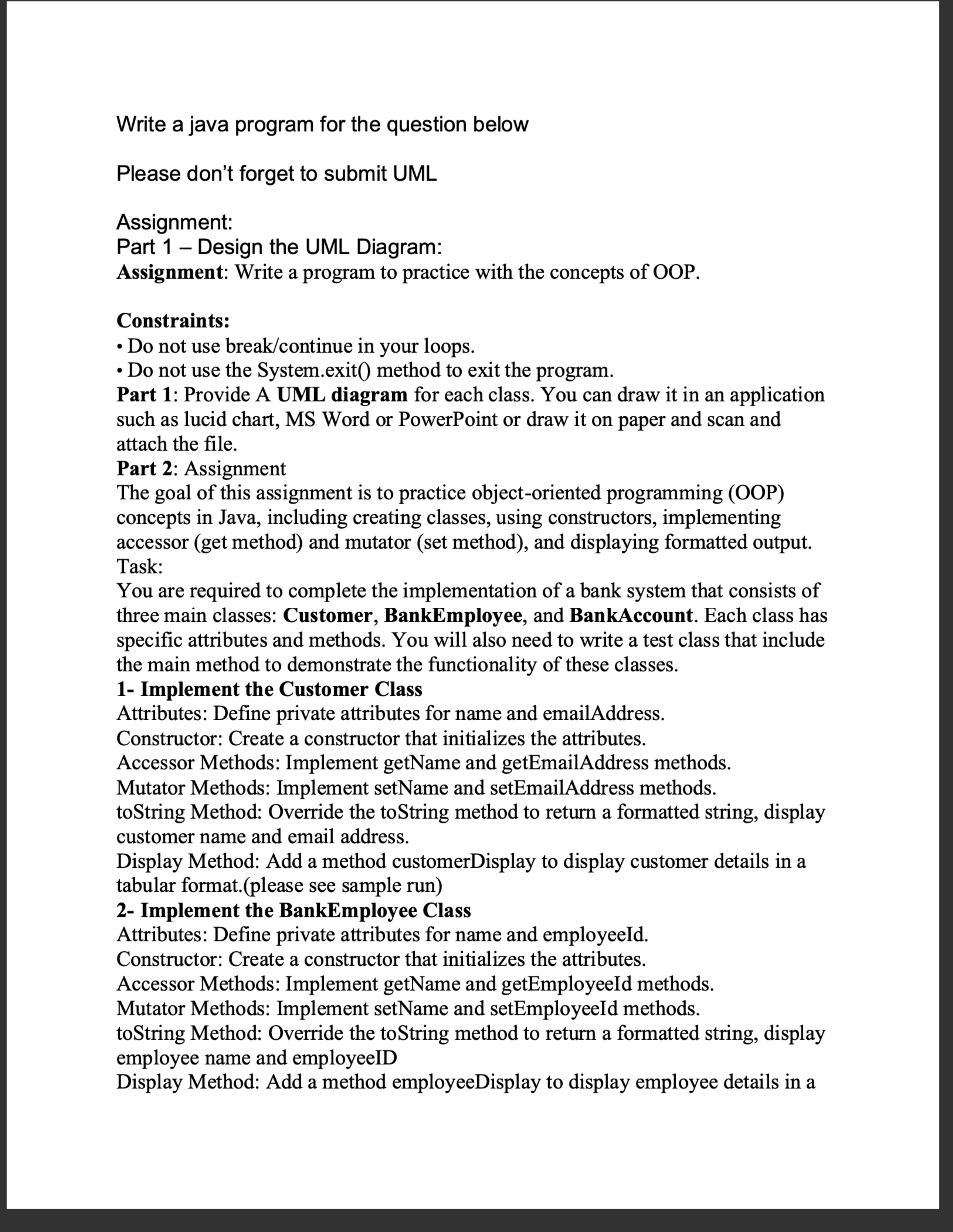  Write a java program for the question below Write a java