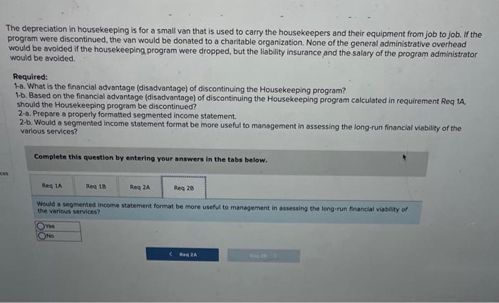 Data on revenue and expenses for the past year follow: "Allocated on