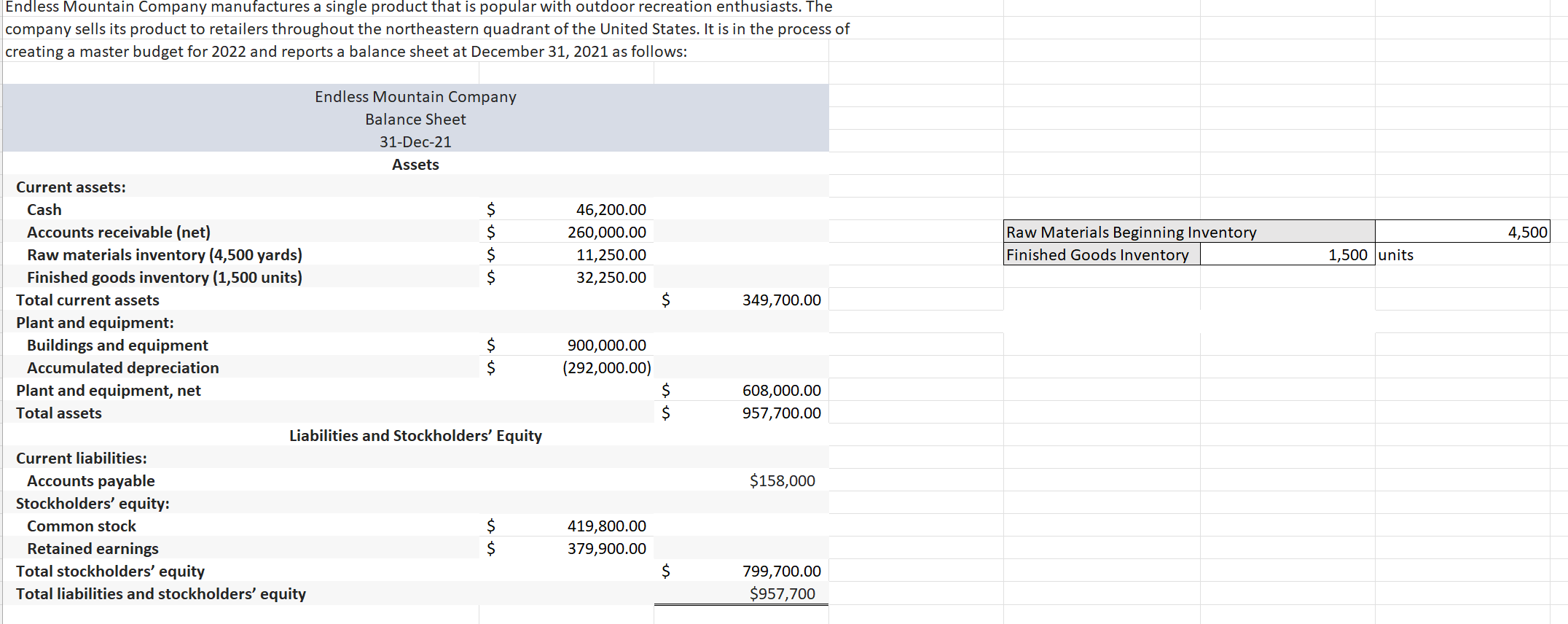 Please write in Excel! Write the ways and formulas you used to