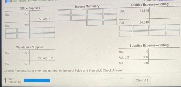 1,622,790 Utilities Expense-Adminis Supplies Expense-Administrative Depreciation Expense-Administrative To close expenses Income Summary