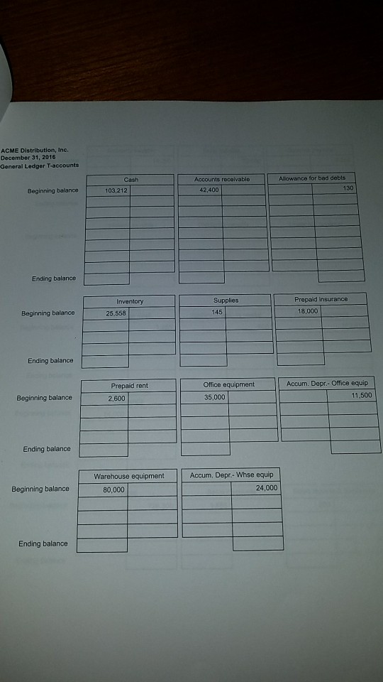 prepare the required jounal entry to record the transaction. Post each of
