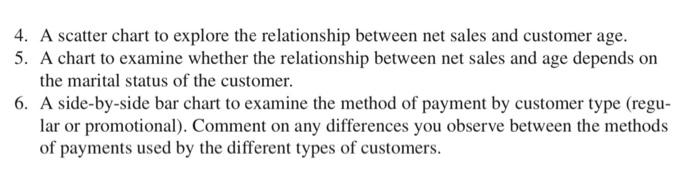 age depends on the marital status of the customer. 6. A side-by-side