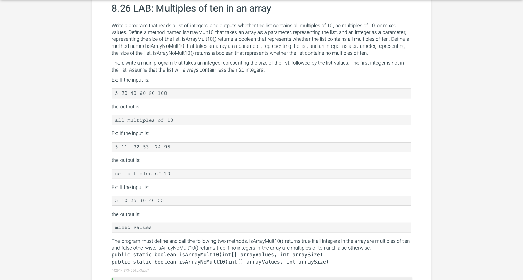 In Java: import java.util.Scanner; public class LabProgram { /* Define your method