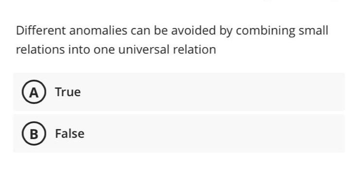  Different anomalies can be avoided by combining small relations into one