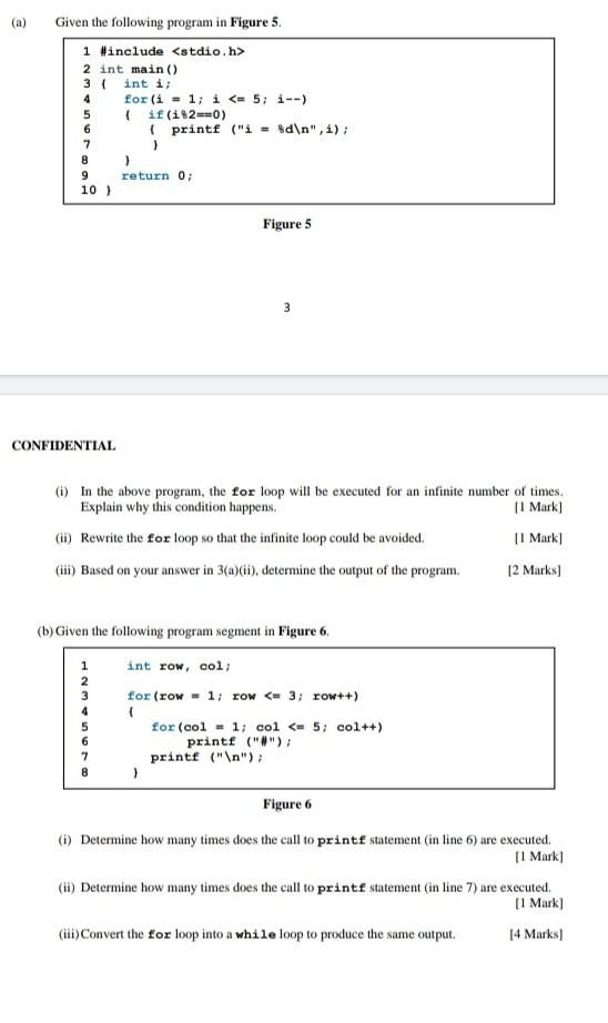 computer programming (a) Given the following program in Figure 5. 1