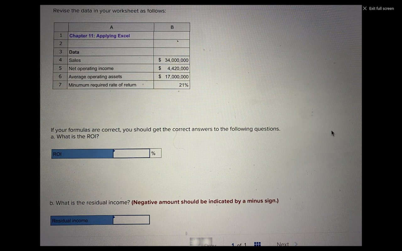 Chapter 11 Applying excel for accounting. All i need is the