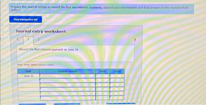 of $2,325,594 Required: 1. Prepare the January journal entry to record the