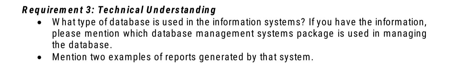 Computer science Answer REQUREMENT 3 ALL POINTS ........PLEASE DO NOT SKIP ANY