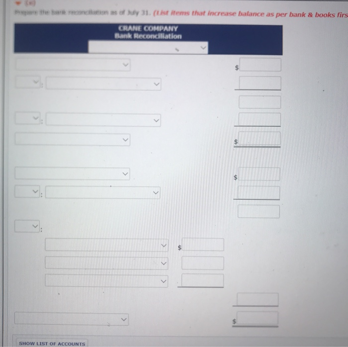 had a cash balance per books of $6,300.00. The statement from Dakota