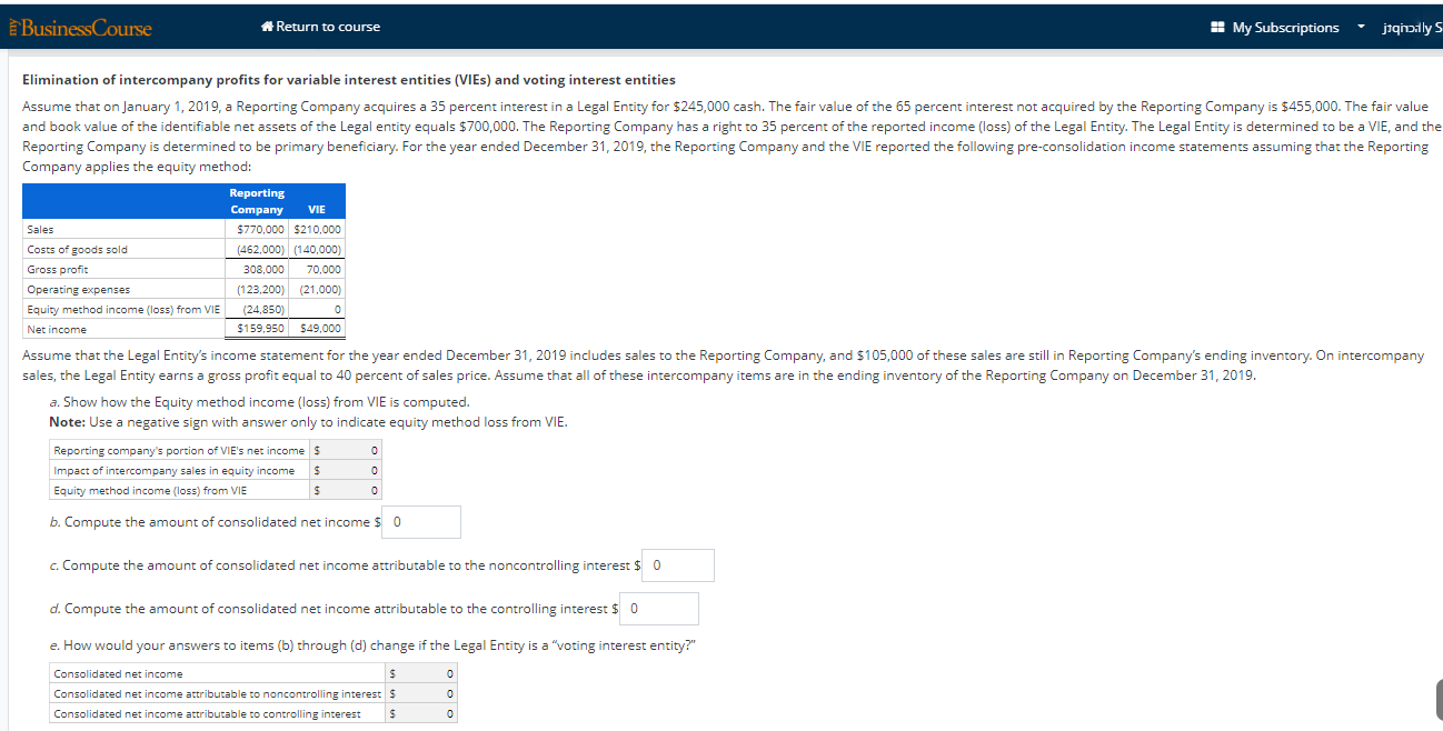 Business Course Return to course :: My Subscriptions jtqinally Elimination of