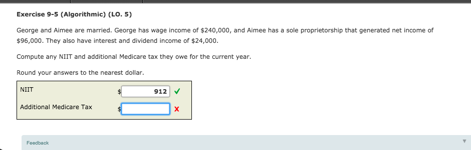 Exercise 9-5 (Algorithmic) (LO. 5) George and Aimee are married. George