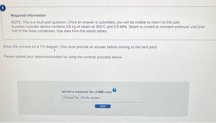  Required information NOTE, This is a multi-part question. Once an answer
