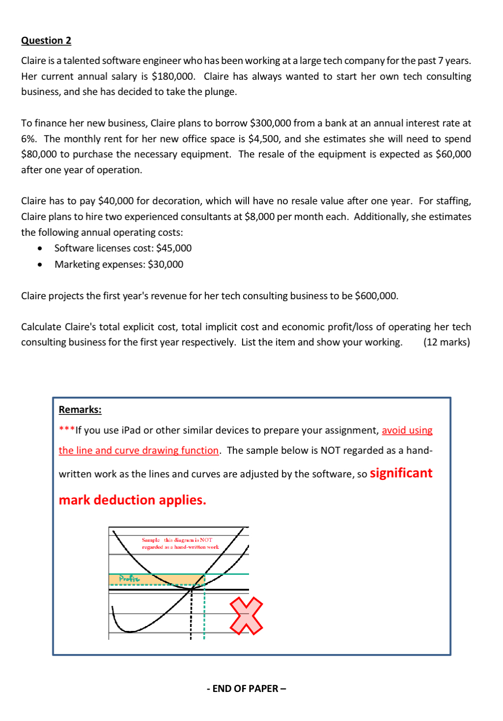  Question 2 Claire is a talented software engineer who has been