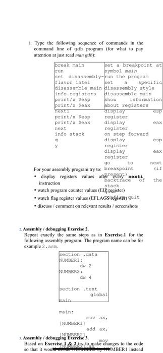 processor's registers, memory and 1/O devices. Student will also learn how to