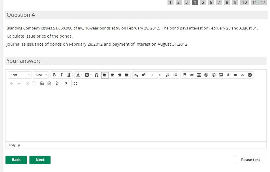  1 2 3 4 7 8 9 10 11-17 Question 4