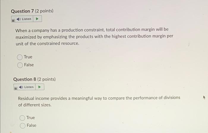 forgone as a result of pursuing some course of action. True False