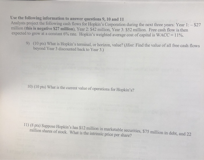 Please answer question 9-11 using thr information provided ! PLEASE SHOW ALL