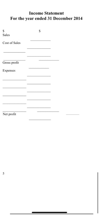picture is not clear 2: Preparation of Income Statement The following balances