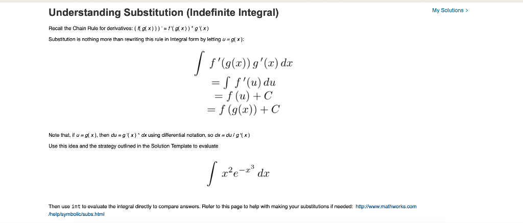 filling the script box Understanding Substitution (Indefinite Integral) Recall the Chain