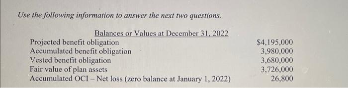 please explain any math behind question 7 Use the following information to