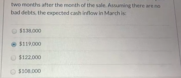 variable cost. True False Question 12 2 pts Shown below is the