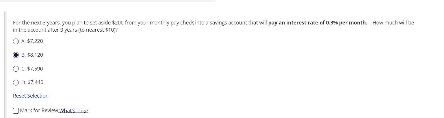 an initial investment of $10,000 and a residual value of $3,000 after