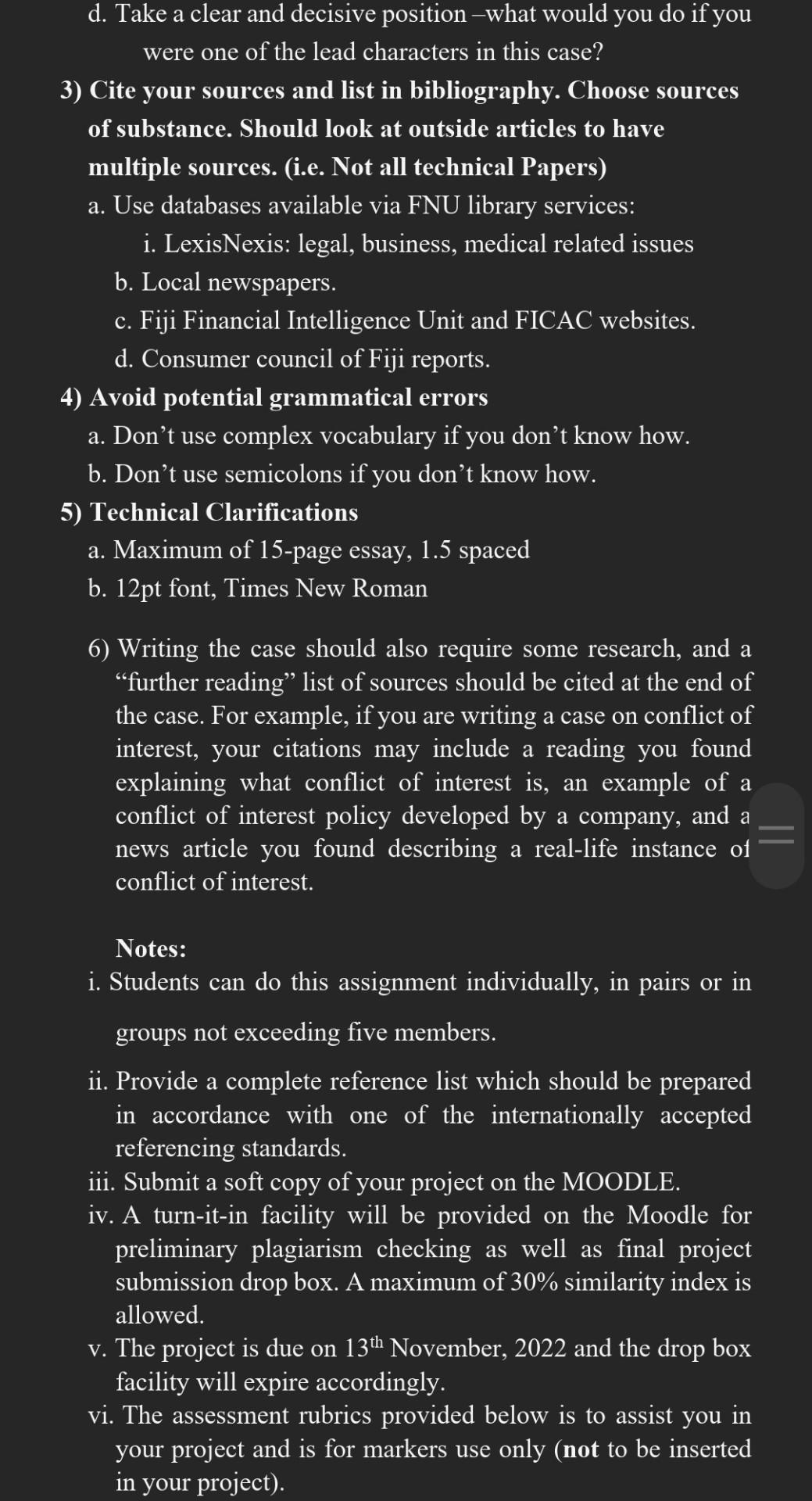 study that explores one ethical problem that needs to be considered and