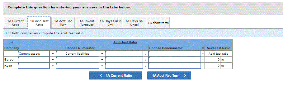 statements of two companies competing in the same Industry follows. Barco Kyan