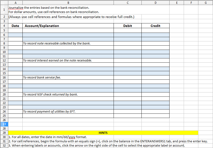 prepare the October bank reconciliation 5 The cash balance on the books